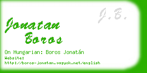 jonatan boros business card